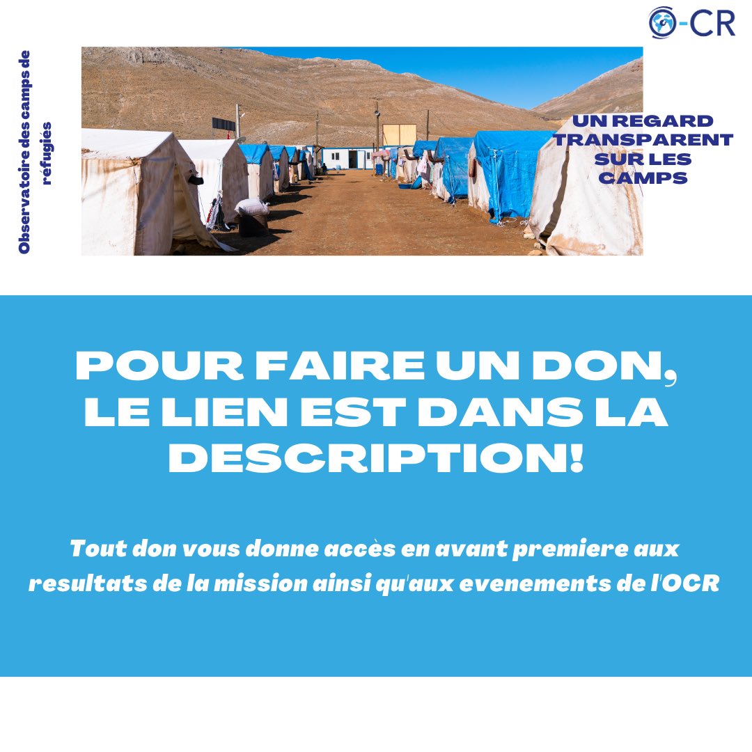 🔵Pourquoi seulement 4 mètres carrés (en moyenne) par réfugié-e encampé-e?
Le manque d'espace dans les camps est causé par différents facteurs: camps surpeuplés, entassement.

🔴Pour soutenir la recherche indépendante sur les camps, on a besoin de vous! lnkd.in/eC_tZbqT