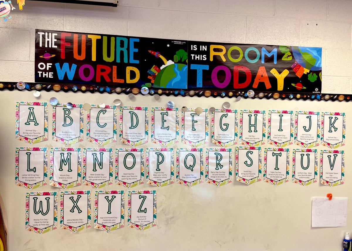 parenteauteach's tweet photo. Well, the ABC countdown is complete! We were inspired by our kindergarteners @EdisonKDG and are ready for summer! @mrstfrazier #edisonshines https://t.co/qSHw4u5CoI