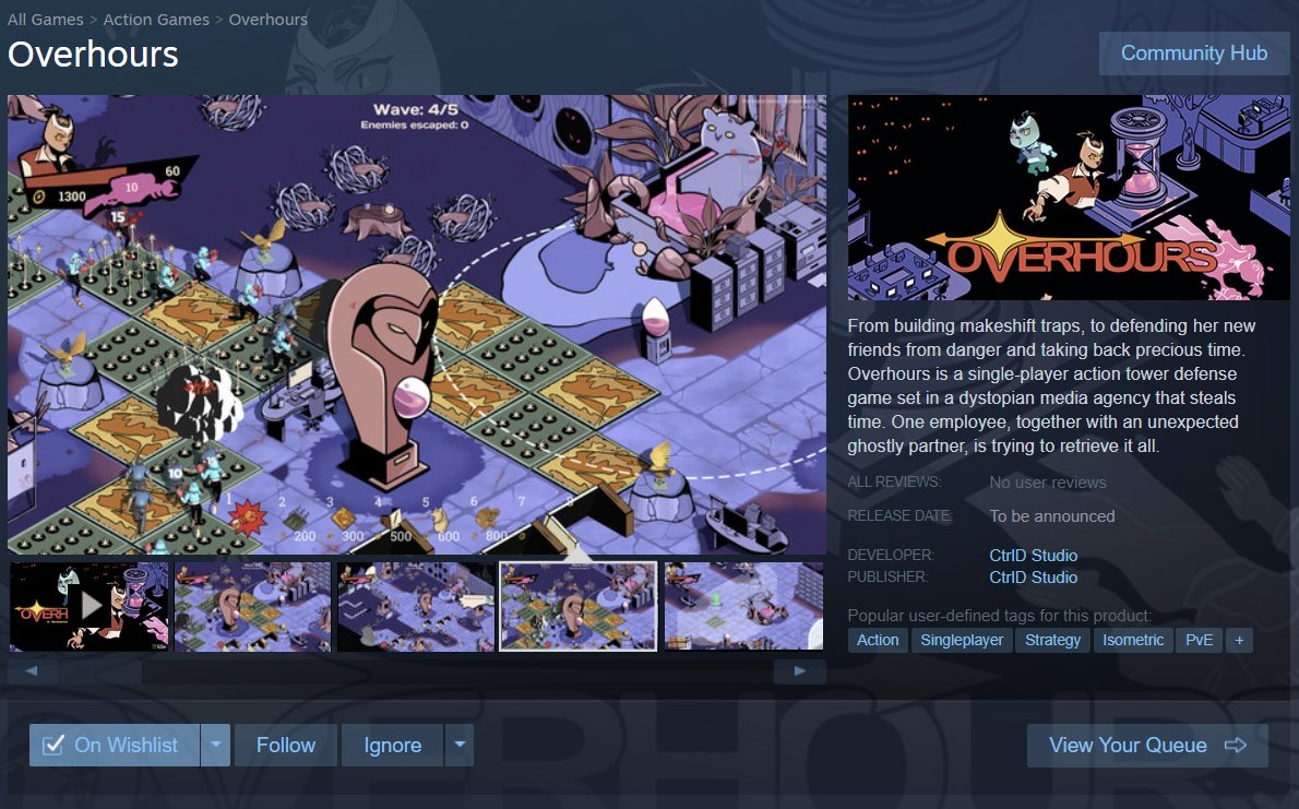 HashtagIndieDev's tweet photo. 🐳GAMES TO WISHLIST - #Overhours
📣From building makeshift traps, to defending her new friends and taking back precious time. One employee, together with an unexpected ghostly partner, is trying to retrieve it all.
📍DEV: @ctrld_studio
🔗https://t.co/LuMSl6iL9K
#steam #action https://t.co/OcA3zVvC5P