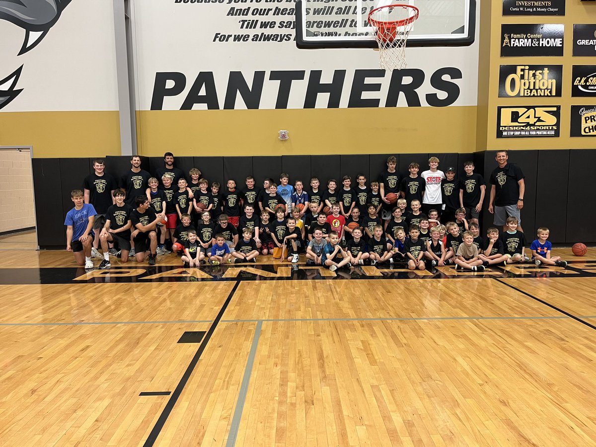 PantherBoysBB's tweet photo. K-12 Basketball Camp was a success! Excited for the future of our program after seeing the love for basketball in our community over the week! #PantherPride 🐾🏀 https://t.co/apkBB8T5DF