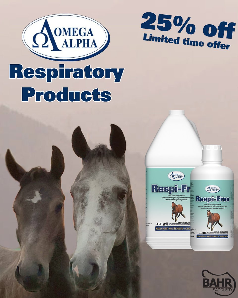 Our thoughts are with those fighting heavy smoke in their communities. 🔥 Even areas far from active fires feel the effects of poor air quality. 

Save 25% off (Limited Time).

🛍️: bahrsaddlery.com/featured-produ…

 #WildFireHorse #wildfirehorses #omegaalpha #omegaalphaequine #respifree