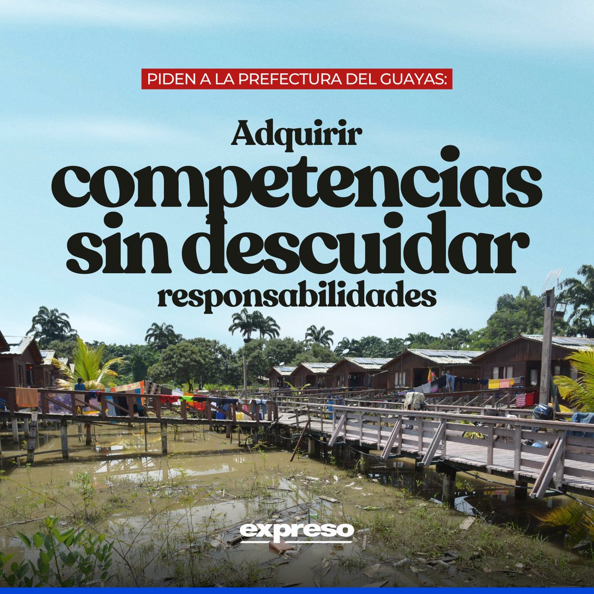 Expresoec's tweet photo. La nueva administración de la Prefectura del Guayas llegó con ansias de pedir la competencia de obras como la isla Santay y el puente de la Unidad Nacional. El peligro está en descuidar otras obligaciones.

Lee más 👉🏼 https://t.co/UuH9cQt1d6 https://t.co/g42JnwPplz