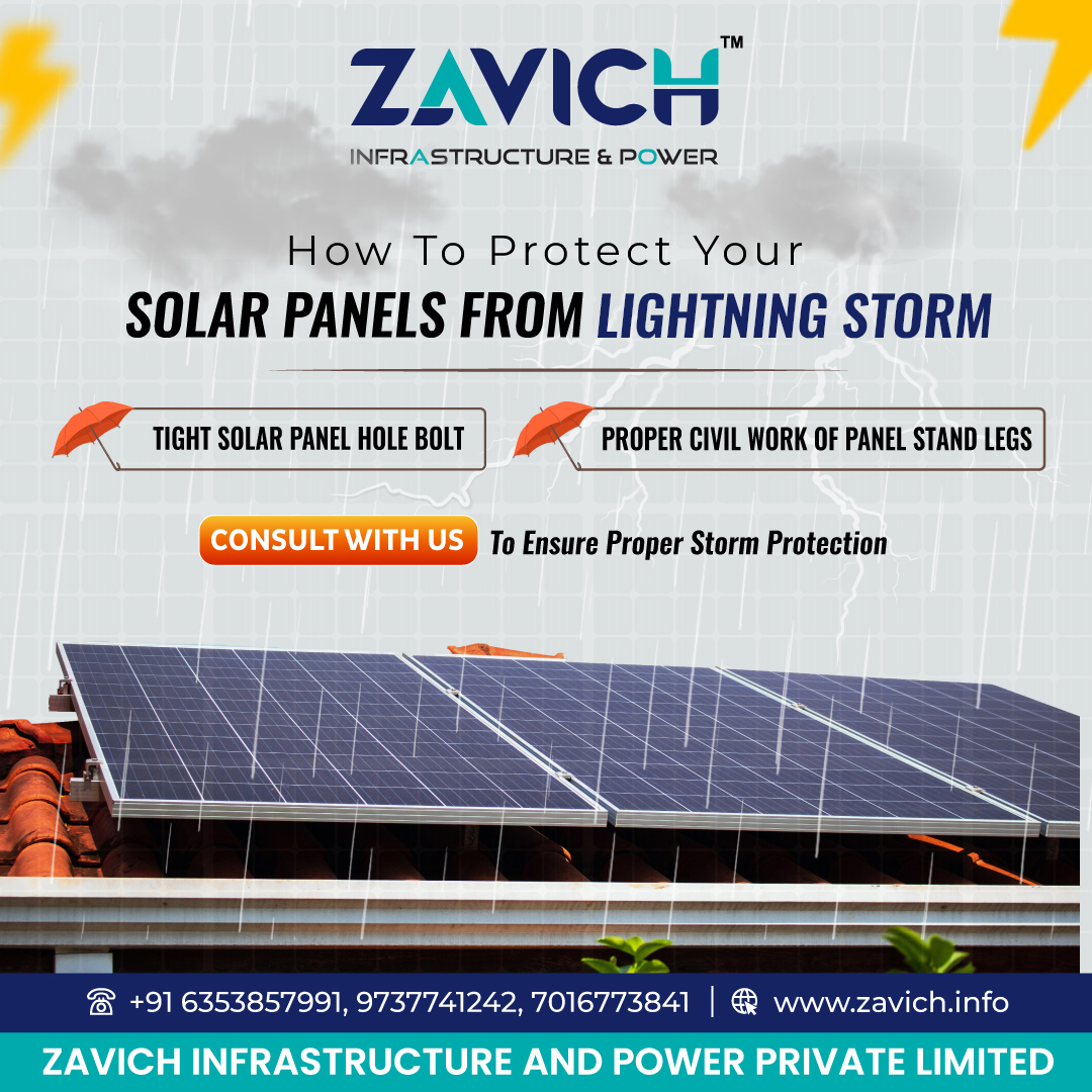 How to protect your solar panels from a lightning storm

- Tight solar panel hole bolt
- Proper civil work of panel stand legs

Consult with us to ensure proper storm protection

#solar #solarenergy #solarsystem #solarpower #energiasolar #solarpanels #solarpowered