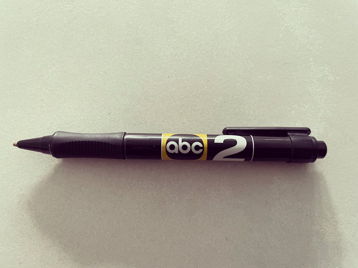 TishaESPN's tweet photo. Today I said goodbye to the last of the newsroom pens from my days at WMAR-TV in Baltimore, back when media companies gave out oodles of high quality pens to their reporters. This sucker made it 20 YEARS before the ink ran dry #ABC2 #WorksForYou https://t.co/44ipthY8bk
