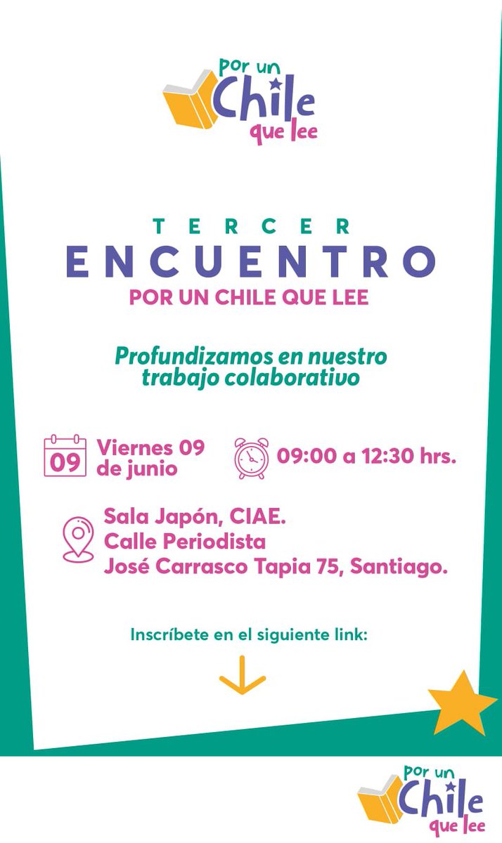 Estamos comenzando el tercer Encuentro Nacional de #PorUnChileQueLee ! Gracias a <a href="/ciae_uchile/">CIAE - U. de Chile</a> por ser nuestro host! Emocionante continuar con la gran convocatoria de los encuentros anteriores en <a href="/ucatolica/">Universidad Católica</a> y <a href="/uandes/">UANDES</a> : Más de 50 organizaciones representadas presencialmente hoy!