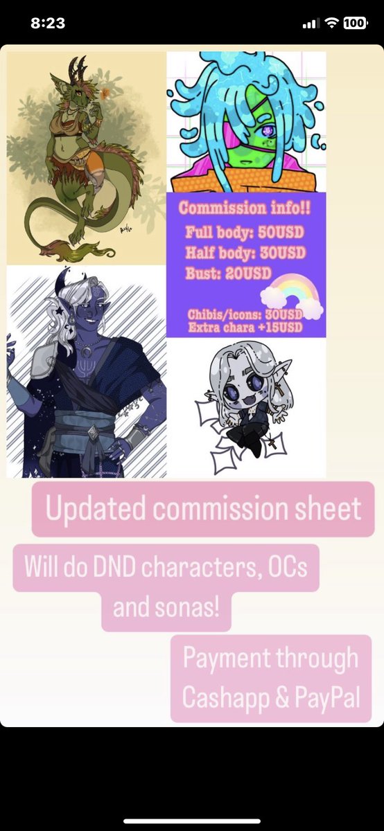 spicycroux's tweet photo. Art commissions are open! 
Unlimited slots
Payment through PayPal and cashapp! DM if interested! 

#artcommunity #artcommissions 
#dnd #dndart #dndartist #ocs #originalcharacters #commission https://t.co/zHN62Rw2wR