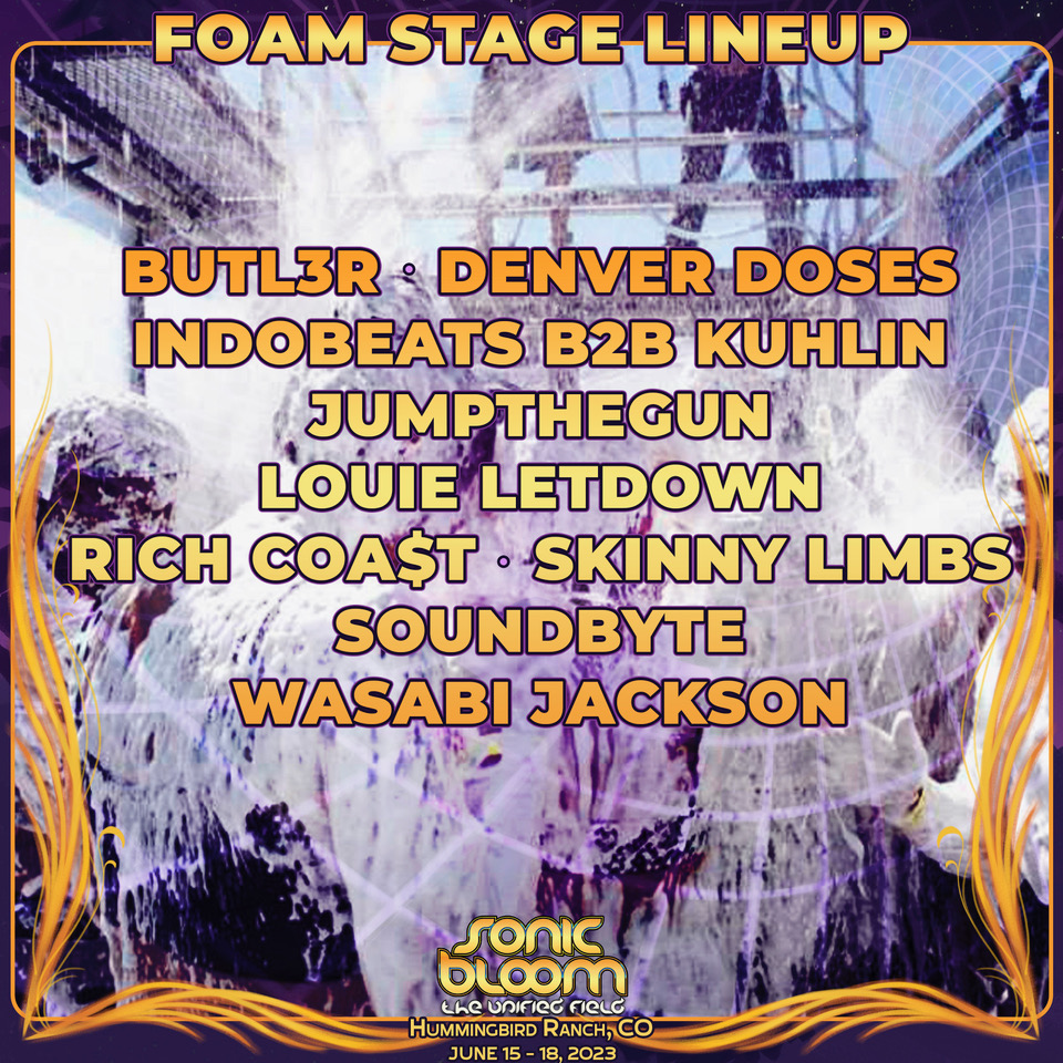 It's happening! I'm playing <a href="/SONIC_BLOOM/">SONIC BLOOM</a> on Sunday at 1pm-2:30pm on the <a href="/DrBronner/">Dr. Bronner's</a> foam party stage!!! Let's goooo get those bloom tickets before it sells out!