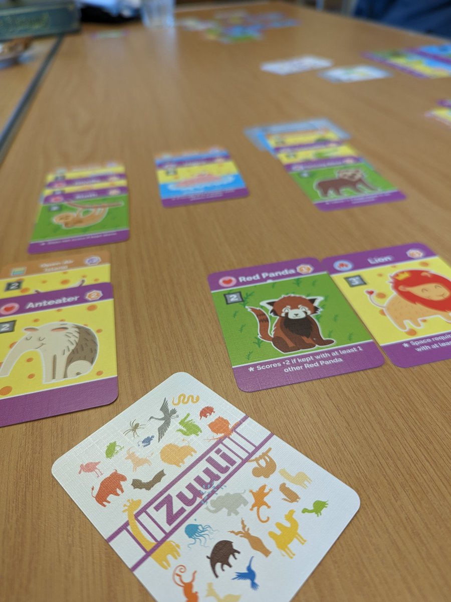 Tuesday was Autism friendly games session at St Margaret's church Horsforth. We really enjoyed maximising our animal enclosures and encouraging our fierce animals to be kind to the friendly ones! The art work is super cute on this one! 
Next time we are playing Azul and codenames https://t.co/niAFtFbEpf