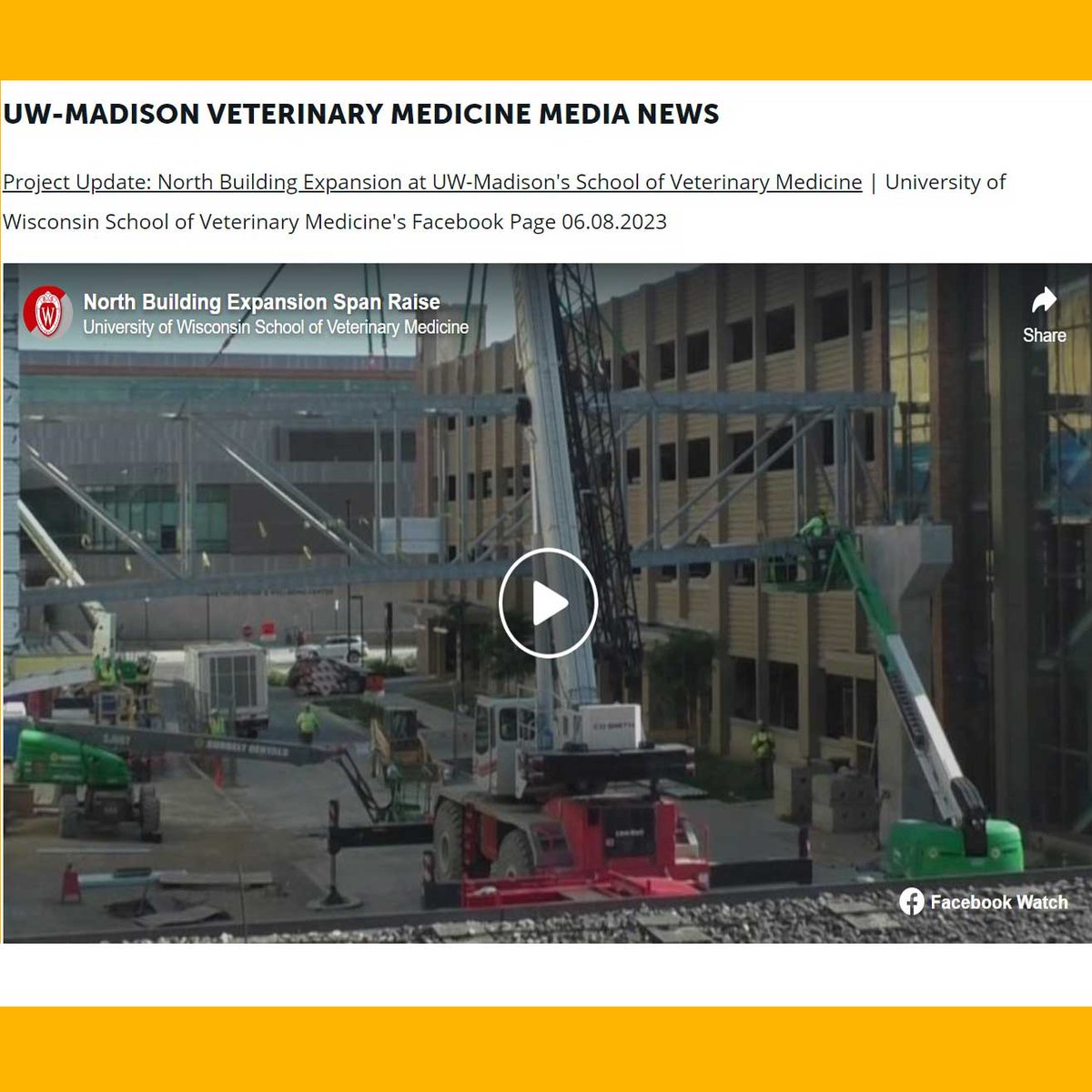 CDSmithInc's tweet image. 📢 Exciting Project Update from UW-Madison&apos;s School of Veterinary Medicine🐾: cdsmith.com/your-industry/…!

#UWMadison #veterinarymedicine #buildingprogress #project #transformingeducation #construction #Wisconsin #MadisonWI