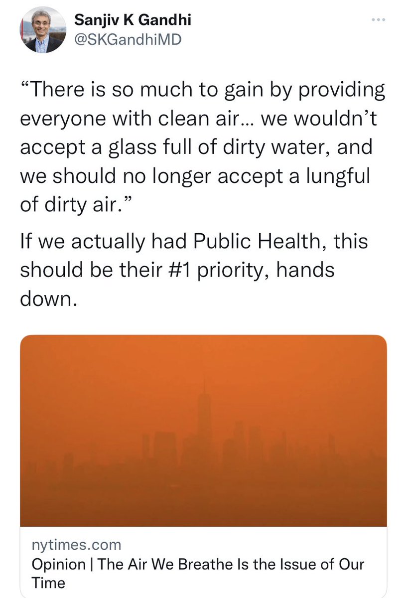 I am concerned that @CMA_Docs is unnecessarily elevating Dr. Bonnie Henry at a time when Dr. Henry is not adequately addressing The Public Health Issue Of Our Time: Dirty Air. 
#BCPoli #CMAHealthSummit

To read Dr. Henry, it’s all about soap 🧼 and water 💦 ✋🏼 (and maybe some…