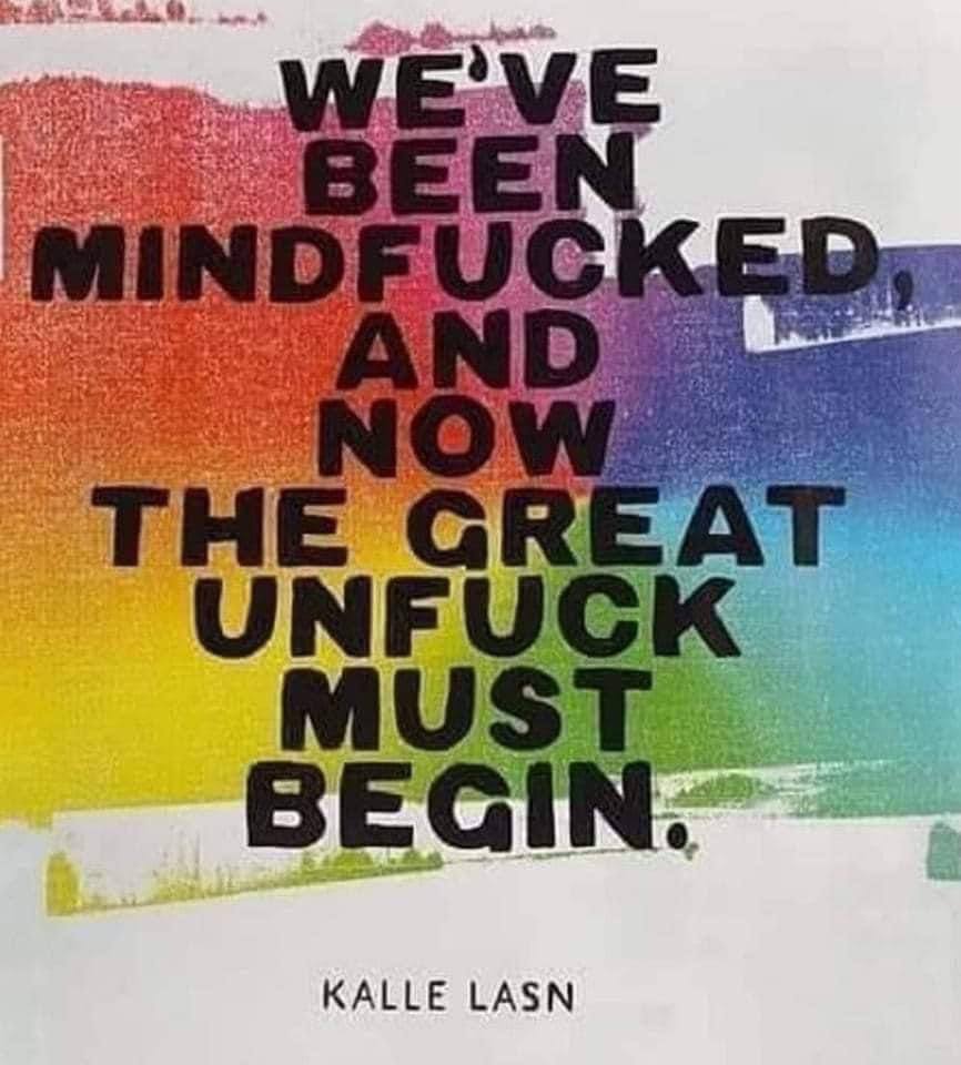 Rather a lot of us started trying to unfuck shit a few years ago, got called names for it & were treated like absolute freaks, but hay ho - welcome aboard 😜

#NoWEF #ClimateScam #Awake #KeepCashAlive #CleanItUp @MattHoyOfficial @mattletiss7 @unhealthytruth @garethicke @TheFreds