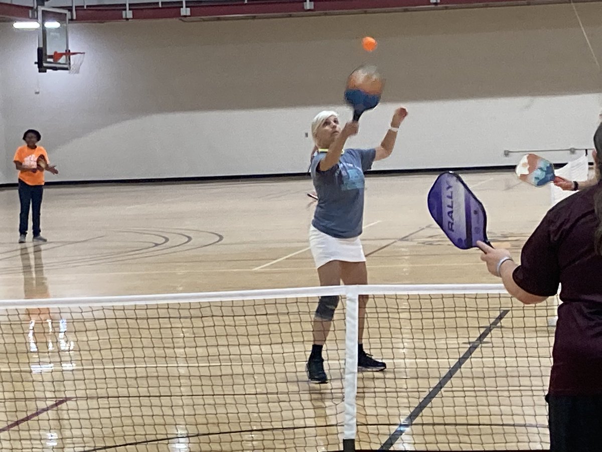 GUKnights's tweet photo. It’s been a great afternoon at Gannon as Recreation and Wellness Center Director Mary Jean Taylor spends her last day on the job before retirement. Of course, she spends it competing in a GU pickle ball tourney! Congrats, MJ! Enjoy your well-earned free time. @GannonU @GannonRWC https://t.co/L4GRyUNQLN