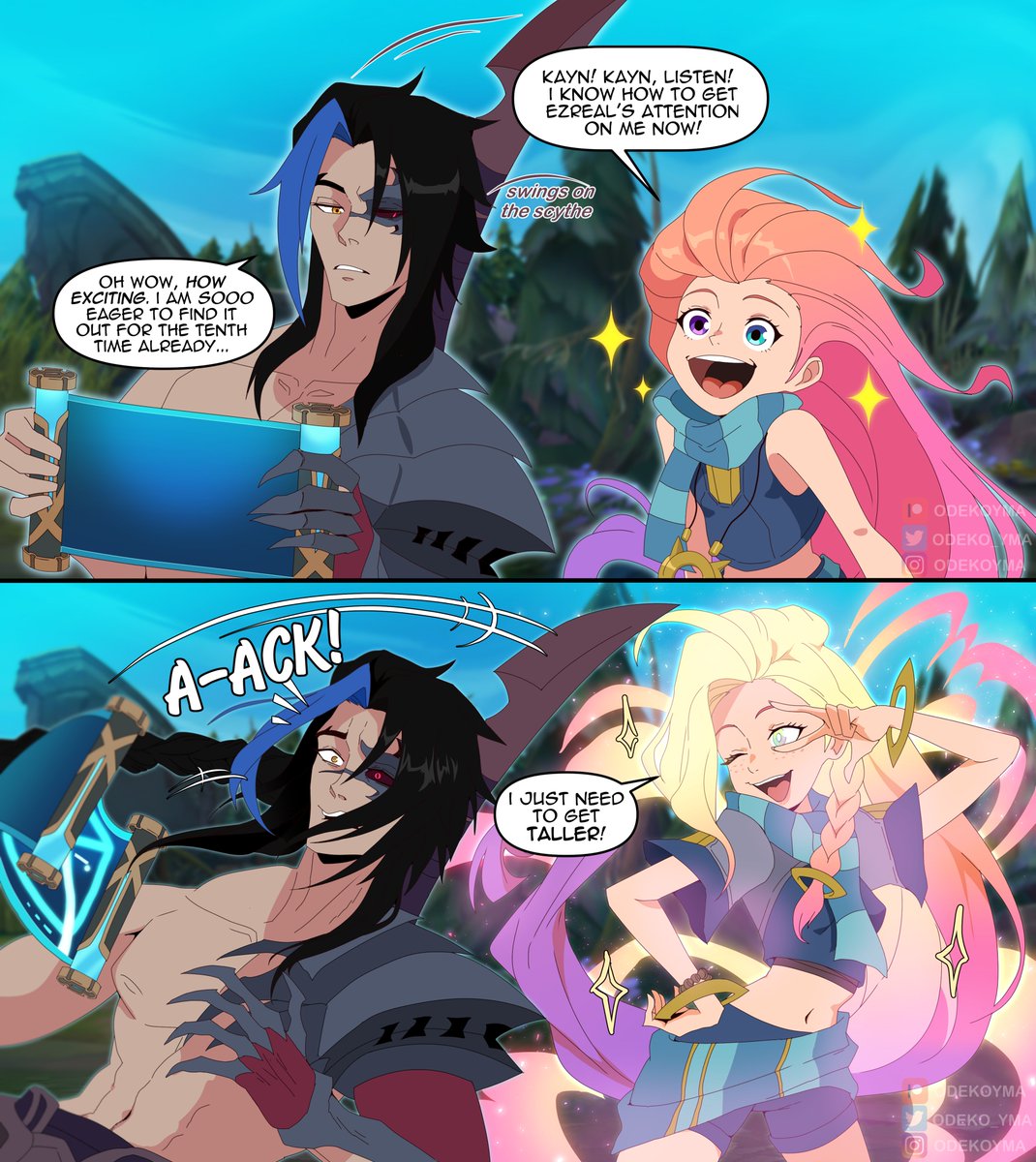 You guys asked for that way too much So I give you more  How Kayn & Rhaast reacted to Zoe   #Zoe #Kayn #LeagueOfLegends #LeagueOfLegendsFanArt #ArtofLegends