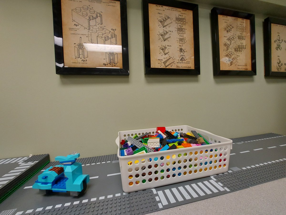 Our Lego/Wellness table and corner is complete! Students (and staff) can come and build Lego to de-stress, refocus, and regulate + it is a lot of fun! 😊 @FMPSD @ChristianFMPSD @LEGO_Group @cynthia_shelley #BuildLegoForWellness