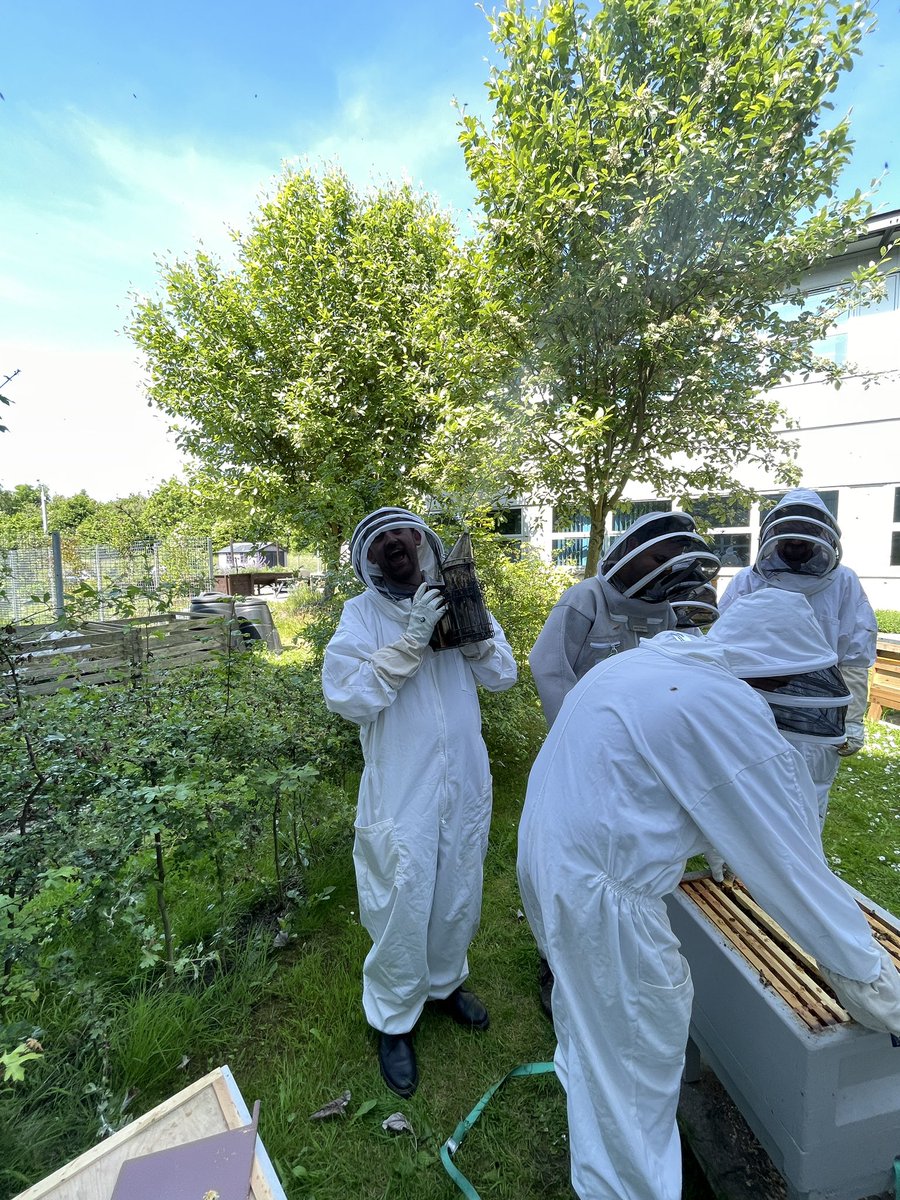 Had so much fun taking part in beekeeping during our well-being session this afternoon! 🐝🍯