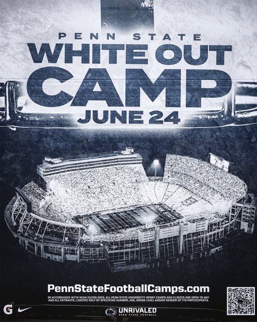 Cfileppo22's tweet image. Thanks to @CoachTerryPSU for the invite to the PSU whiteout camp! Can’t wait to compete against select competition. @coachjfranklin @coachRickLyster @Coachpoindexter @Coach_MannyDiaz @PRZPAvic @LaSalleFball @PaFootballNews @PAPrepsRivals @PFSkillsAcademy