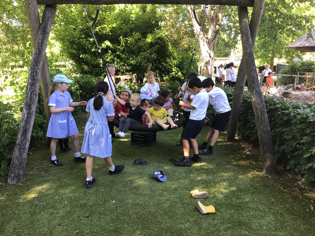 BSNJSV's tweet photo. The power of mixed age play. #JSVYear4 were fantastic role models this afternoon as they showed great empathy, kindness and creativity as they become the teachers and led play in #JSVFoundation1. https://t.co/xayKBcmkrN
