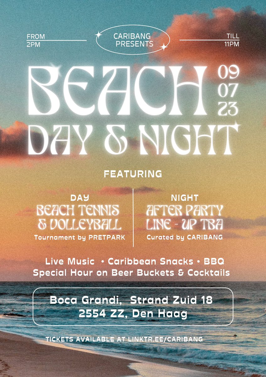 caribang_'s tweet photo. ITS SUMMER TIME BABY!!☀️🎉
We’re doing things differently this time with a family day at the beach for everyone🏝️🔥
You know we can’t leave without a party!! So we have a special after party with some special guests👀🥳
Grab your tickets fast!! 
https://t.co/e8iJD3Fmj9 https://t.co/dbZHwceyId