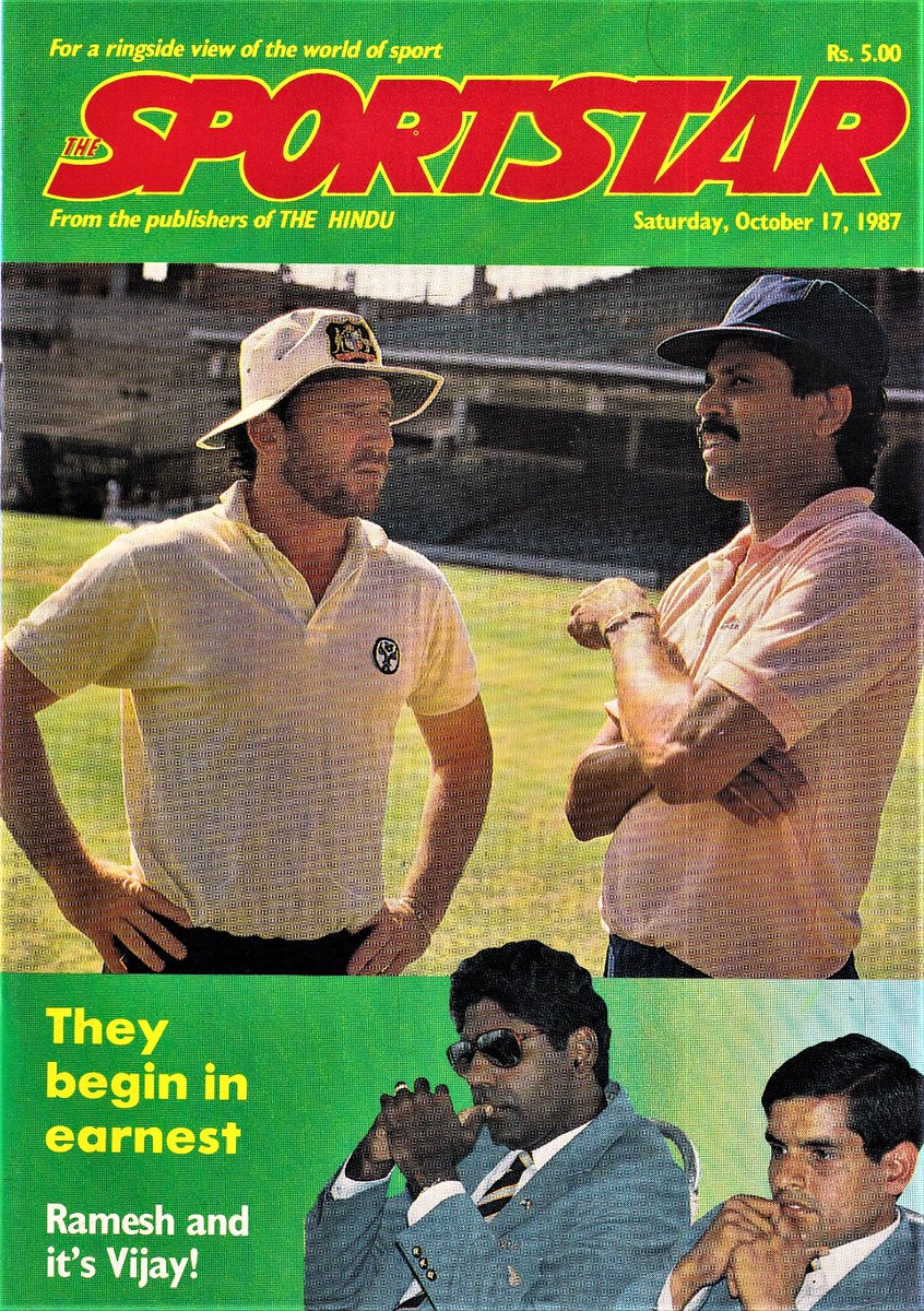 1987 :: Kapil Dev and Allan Border On The Cover of Sportstar

#IndiaAustralia