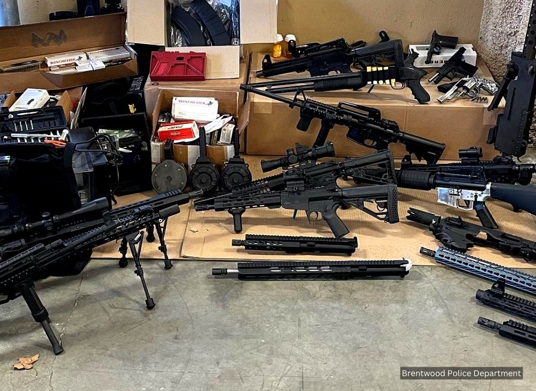 kron4news's tweet image. Seven people have been arrested in a Brentwood child sex predator sting. Forty illegal firearms were seized in addition to 39 electronic devices and five vehicles. FULL REPORT: trib.al/BR6kvjA