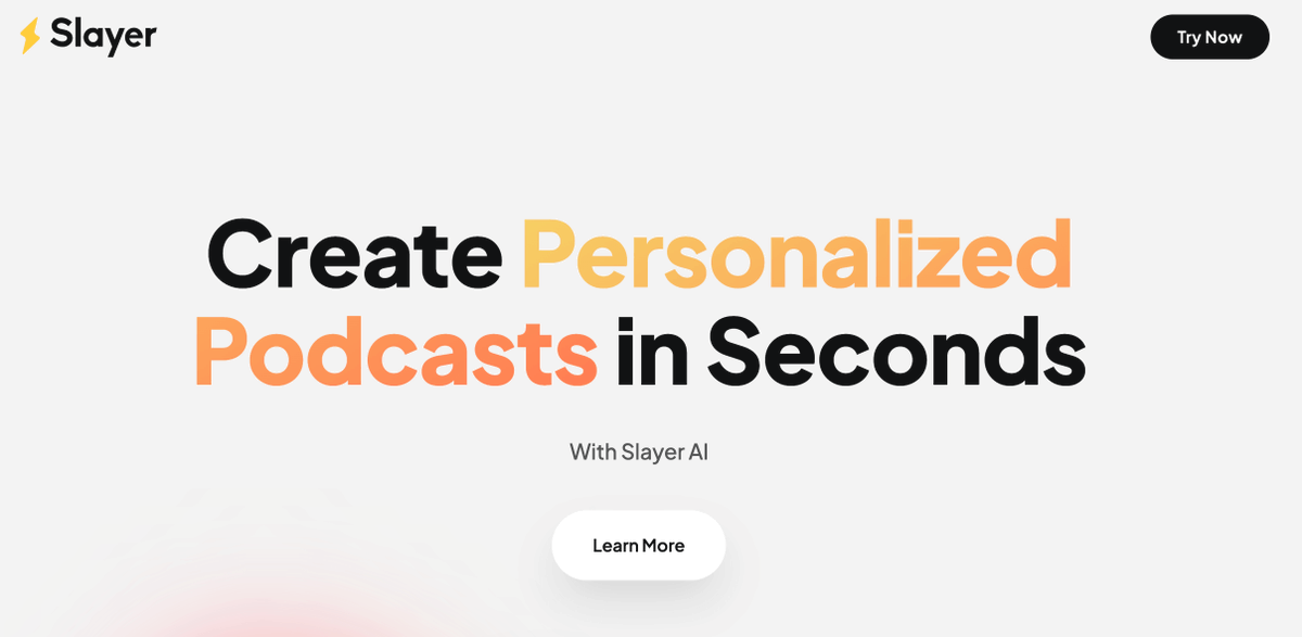 joeycyliu's tweet photo. TOTD: Slayer⚡���   
✰ Create personalized podcasts in *seconds* :O 
✰ Use AI to create audio content that is curated to your preferences 
✰You get full ownership to the audio content you create

@slayer_ai https://t.co/6m4WbCrthf