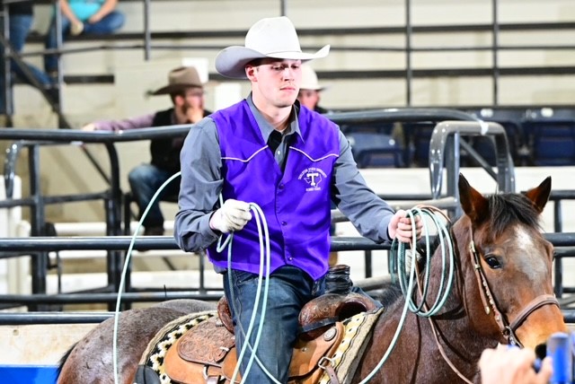 tarletonstudent's tweet photo. The College National Finals Rodeo begins next week! We are so proud of the @Tarleton_Rodeo team and CNFR qualifiers. We are wishing them the best of luck! #tarletonrodeo #tarletonstate #CNFR #bleedpurple @Tarleton_VPSA https://t.co/j2vUWCk30r