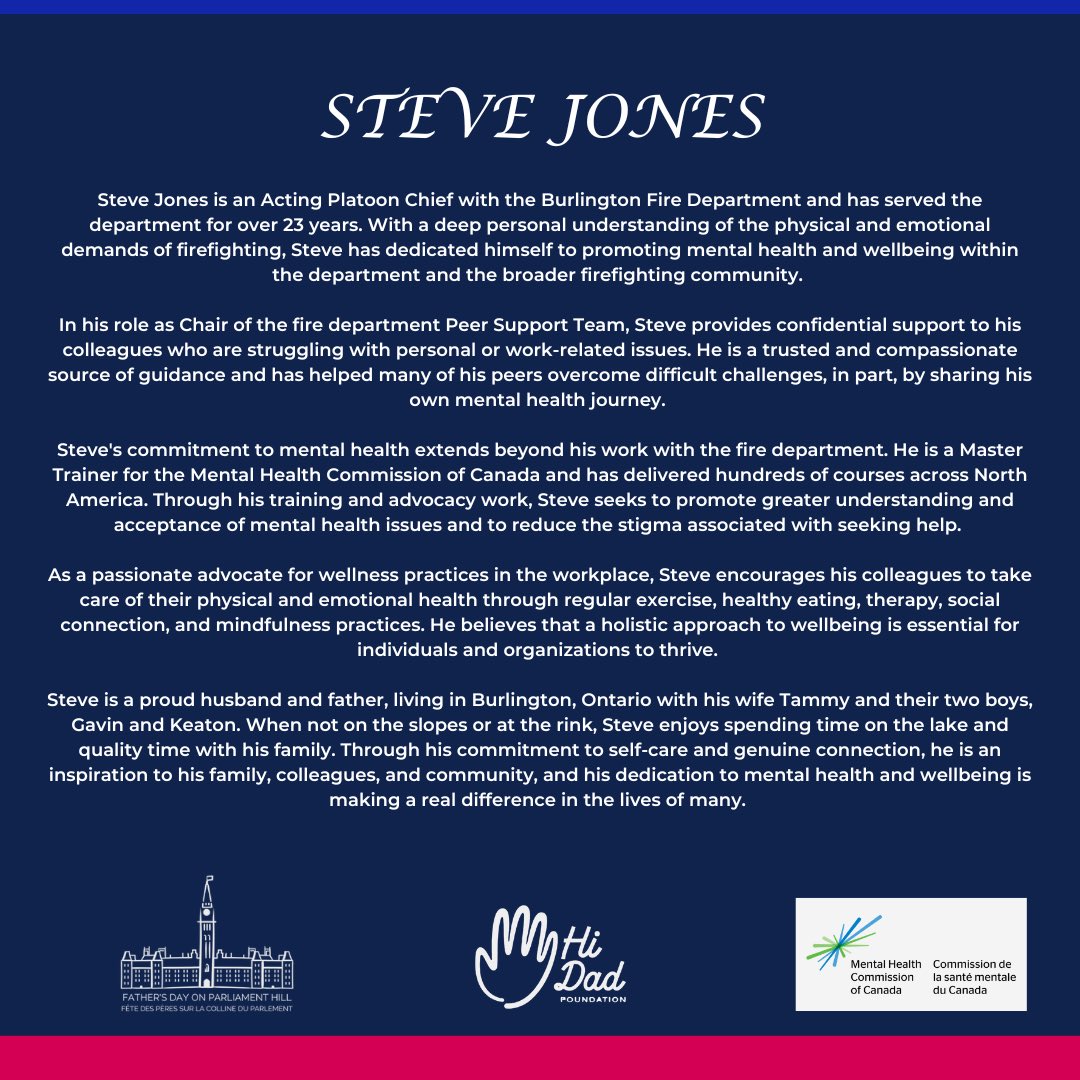 Introducing our Guest Speaker for Father’s Day on the Hill: Steve Jones

Click on the photos to learn more about Steve, his involvement in the community, and his advocacy work on mental health.

#fathersdayonthehill #fathersday #fathers #mentalhealth #mensmentalhealth