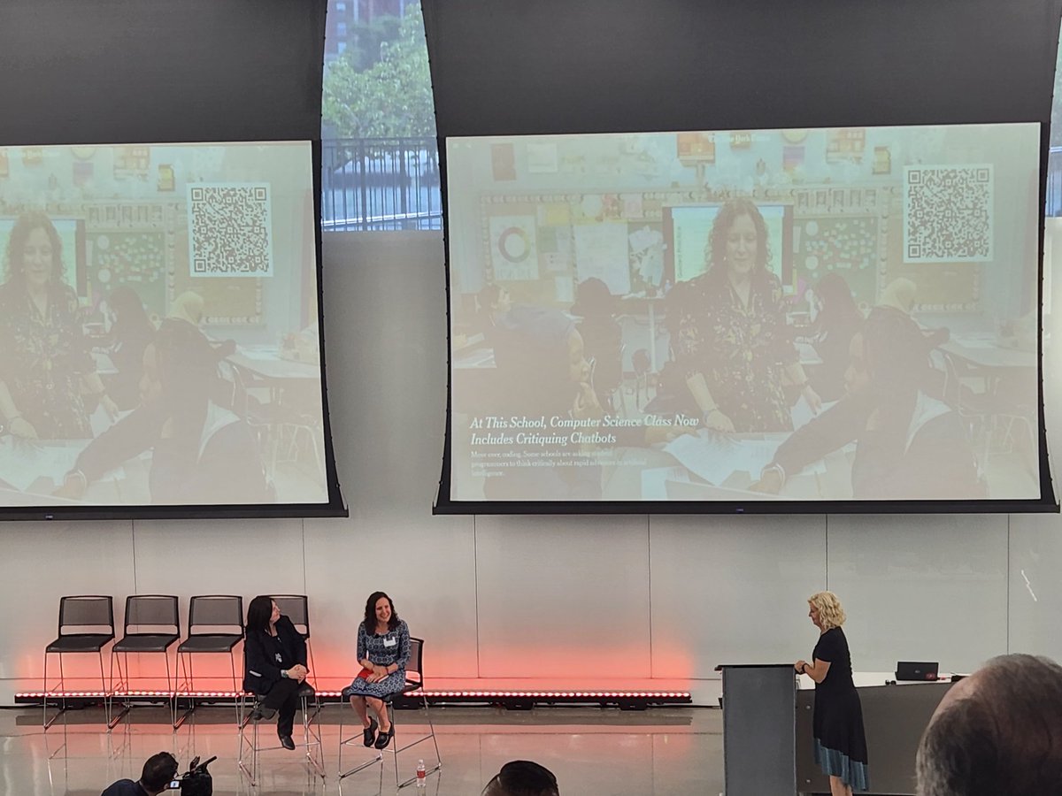 teach_python's tweet image. &quot;[ChatGPT] is a tool. Every tool can be used in some situations and should not be used in others.&quot; @marisakaryn23 wants her students to think critically about AI and figure out how to use it responsibly. Chat with @natashanyt at #ToCodeandBeyond