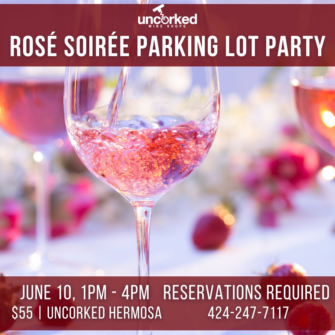 Our National Rosé Day party is tomorrow and we want to see YOU there! 

#UncorkedWineShops #HermosaBeach #SouthBay #winelovers #winetime #winetasting #wineflight #rosewine #roseday #roseallday #nationalroseday #party #partytime