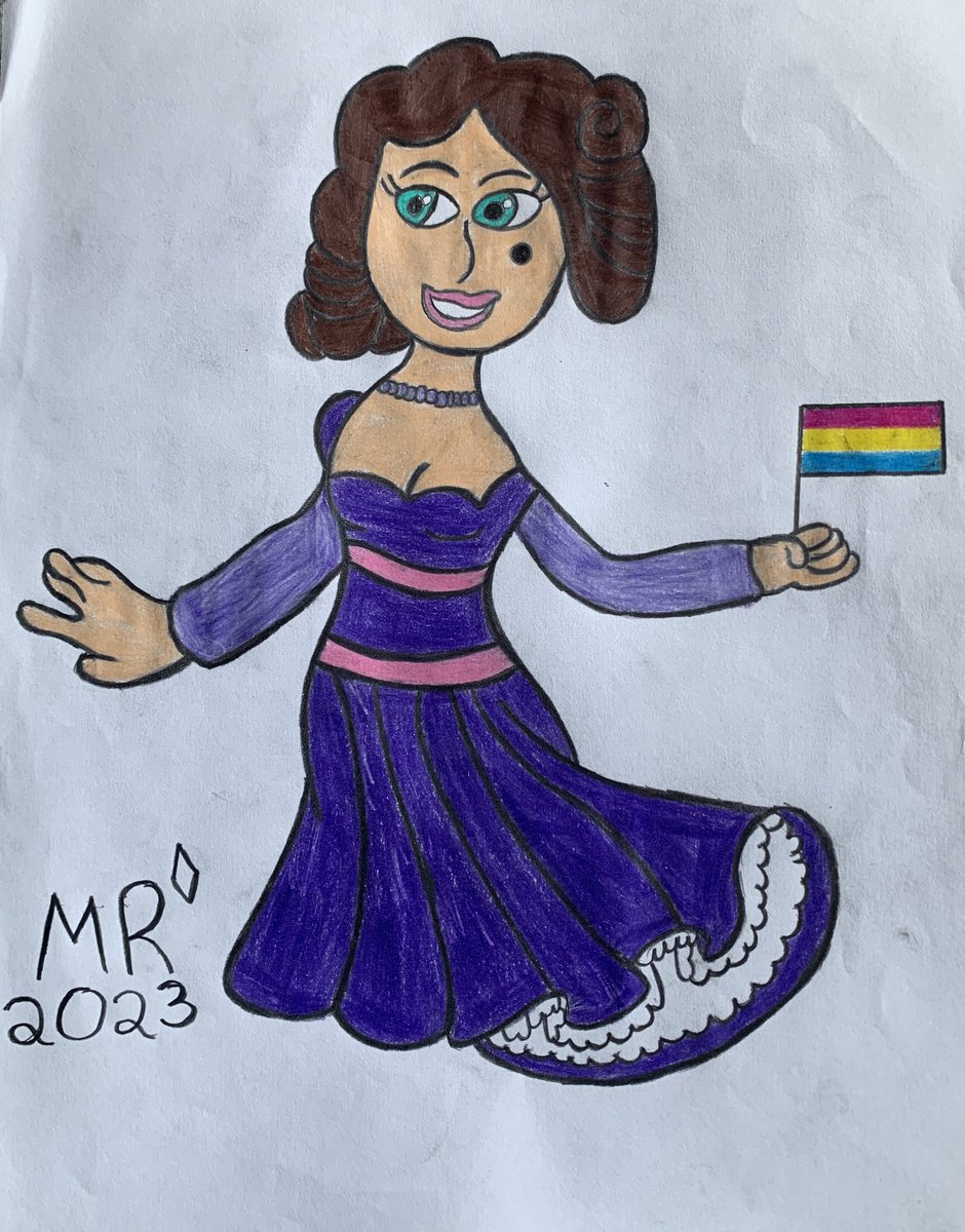 Matthew54105904's tweet photo. To celebrate Pride Month, I’m showcasing my LGBTQIA+ OCs, the first two are Princess Sara Rosita de Navarro and Princess Mattie Robinson, both pansexual and gender nonconforming respectively! 😊💜💗🏳️‍🌈 #PrideMonth #ocs #queerocs #LGBTQIA #pansexual #gendernonconforming https://t.co/9jLampiIwv
