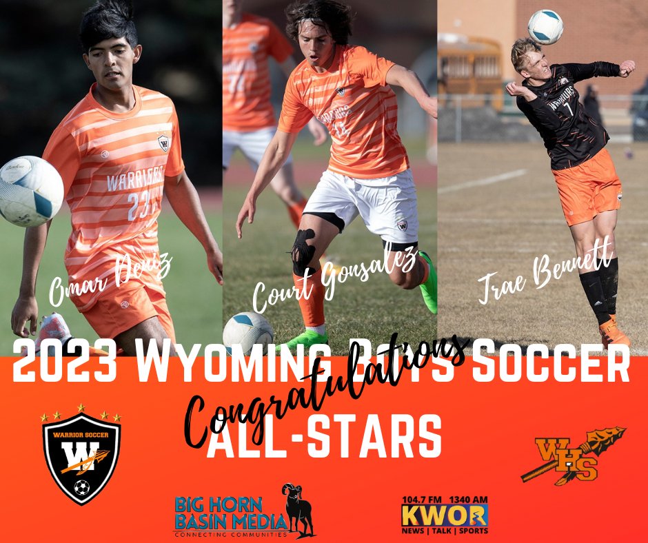 3 Warriors selected to the Wyoming High School Soccer team. <a href="/courtgonsalez24/">Court Gonsalez</a> Omar Deniz and Trae Bennett <a href="/WorlandWarriors/">Worland Warrior Activities</a> <a href="/WorlandSoccer/">Worland Warrior Boys Soccer⭐️⭐️⭐️⭐️</a>