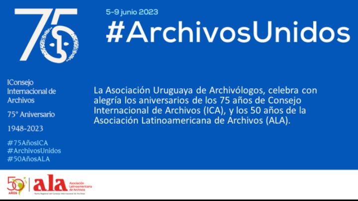 Feliz Día Internacional de los Archivos!
9/6/23
#ArchivosUnidos 
#50AñosALA 
#75AñosICA