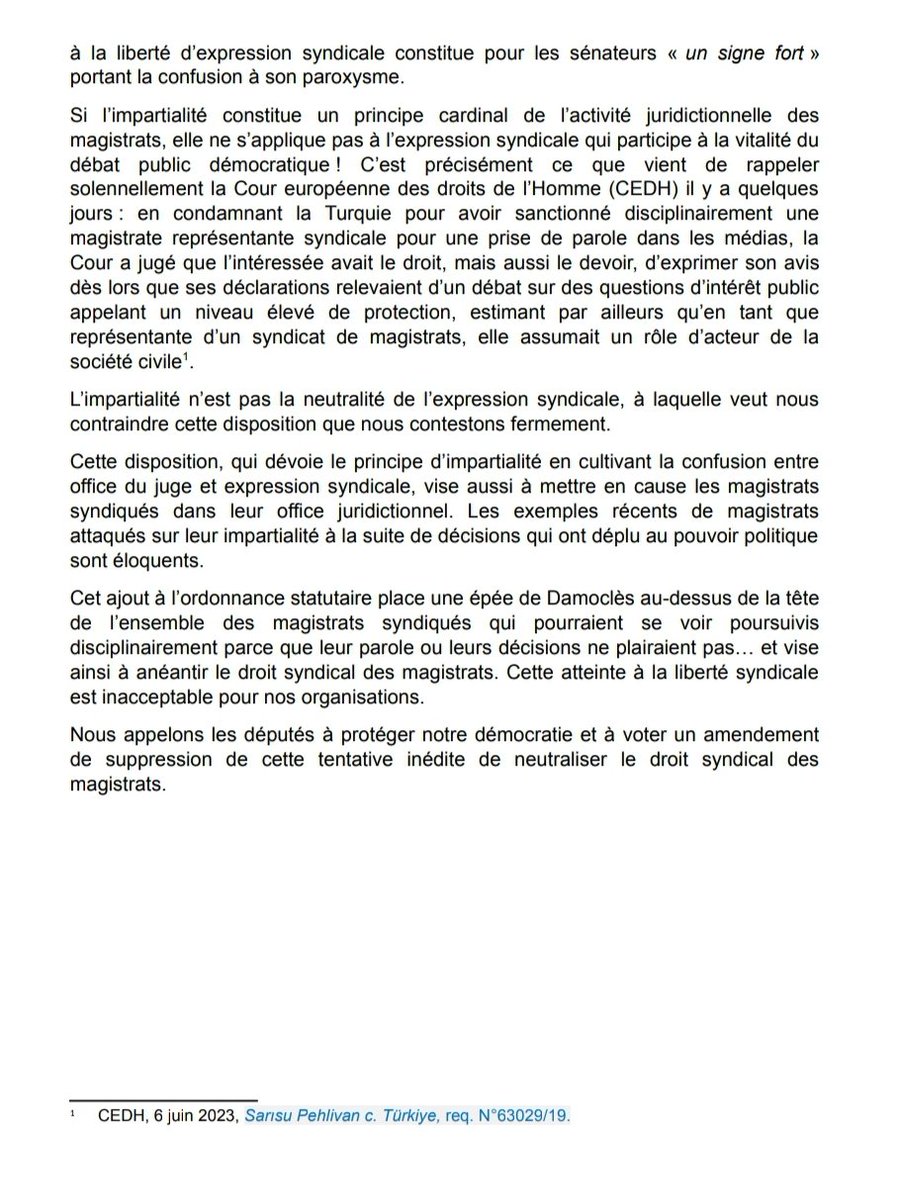 Communiqué de presse des organisations professionnels de la Justice suite à la tentative de museler L'expression syndicale des syndicats de la magistrature.
À partager.
drive.google.com/file/d/18xxLIk…
<a href="/FsuNationale/">FSU</a> <a href="/snepap/">SNEPAP-FSU</a> <a href="/SMagistrature/">SMagistrature</a> <a href="/syndicatavocats/">Le SAF</a>