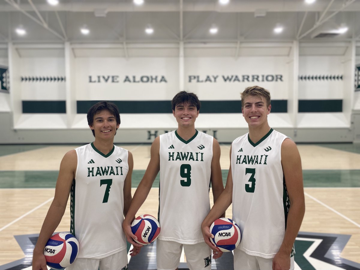 HawaiiMensVB's tweet photo. .@mohsathletics ➡️ @HawaiiAthletics 

#WarriorBall24 #GoBows #GoMenes #HighSchoolAllAmericans #Fab50 https://t.co/T6BuQFP8zT