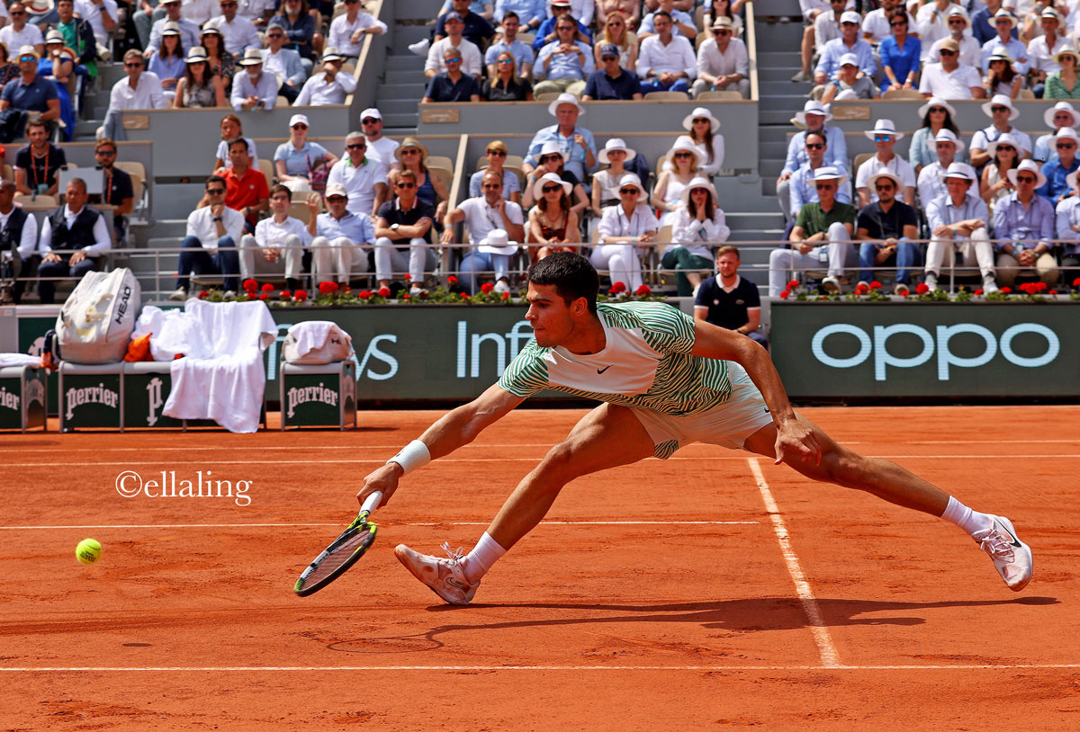 We all wish @carlosalcaraz a speedy return to form and hope to see him on the 🌱very soon! @rolandgarros @babolat @ShutterstockNow #tennisphotography #sportsphotography #frenchopen