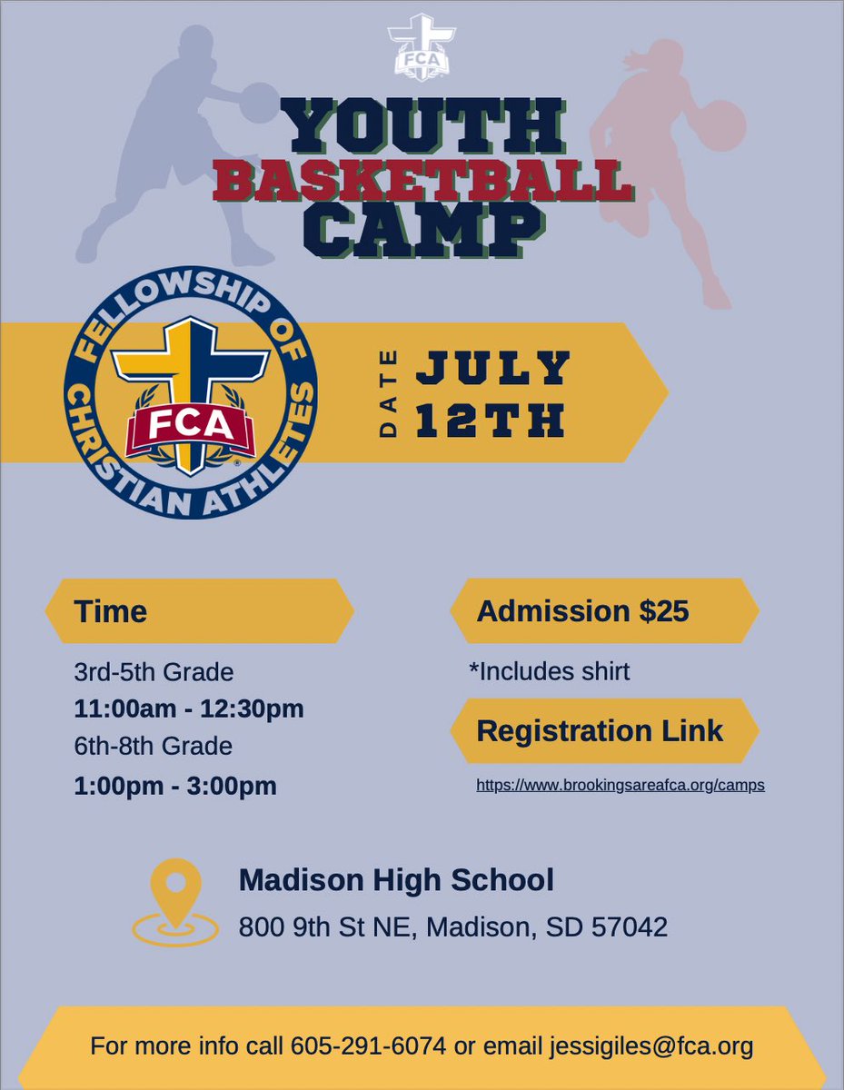 Join us for our FIRST FCA camp in Madison!

brookingsareafca.org/madison-baskeb…