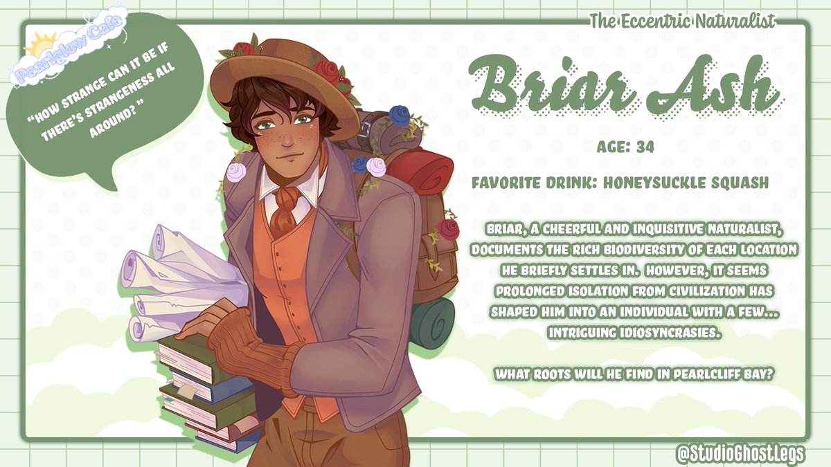 Like a zesty, unexpected spice in a dessert, Briar exudes an invigorating charm that will keep you on your toes.🍀💚

#indieotome #otomejam #PearlglowCafe