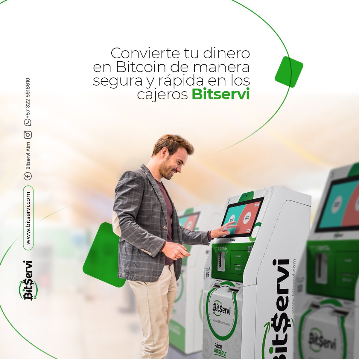 BitserviATM's tweet photo. ¿Qué estás esperando para convertir tu #dinero en #Bitcoin de manera segura y rápida en los cajeros Bitservi? Amplía tus opciones de #inversión con facilidad.
Recuerda que tus datos personales están completamente seguros con Bitservi. Más información en https://t.co/1A9fyWz9oP https://t.co/fjc5xQa8dw