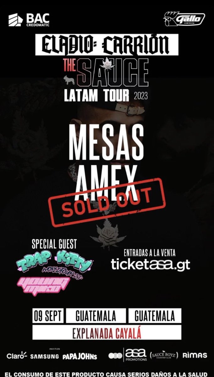 Mesas Amex SOLD OUT

Via @asa_promotions