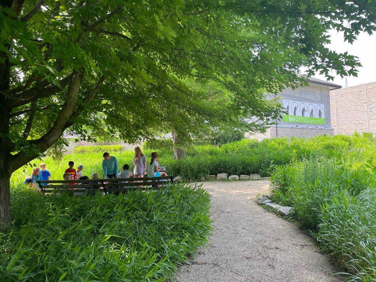 BeachMuseum's tweet photo. We had a great group of young friends from #MHK Play Studio Summer Camp visit the #museum to view “Unspoken Bonds” exhibition and engage in nature art activity in the #Meadow. We love seeing young artists find inspiration at the #BeachMuseumOfArt. Thank you for visiting us today! https://t.co/VpjSzA1R6g