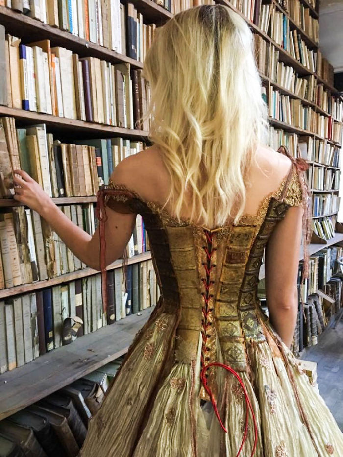 Library top book dress