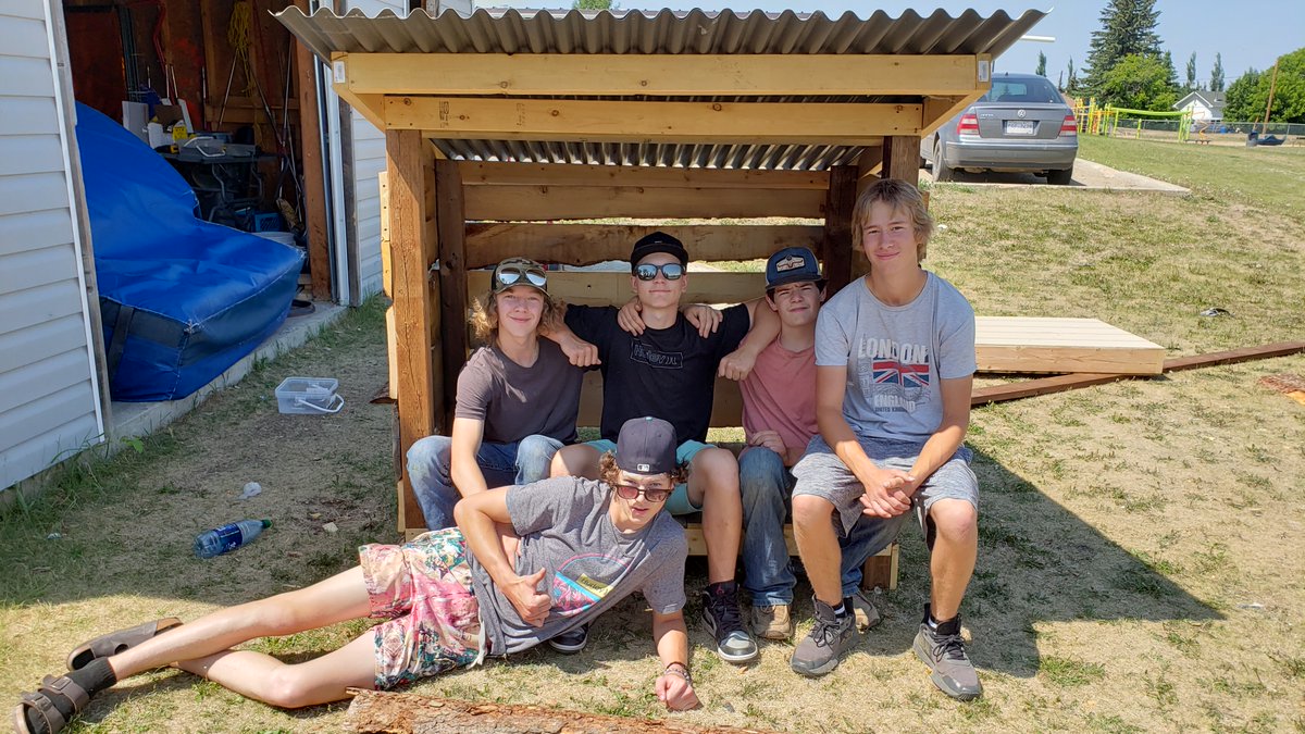 Mr. Campbell's Construction Option students built this fantastic woodshed for one of our community members. Way to go, Guys!!! #Reconnection <a href="/WCPS72/">Wolf Creek Schools</a> #AXele8