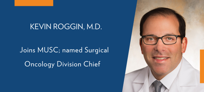 MUSC Department of Surgery (@muscsurgery) on Twitter photo We are excited to announce that Kevin Roggin, M.D., will be joining MUSC as the new Chief of Surgical Oncology in September! bit.ly/3NlbiOh #oncology #cancer <a href="/muschollings/">MUSC Hollings Cancer Center</a> <a href="/MUSChealth/">MUSC Health</a> We are excited to announce that Kevin Roggin, M.D., will be joining MUSC as the new Chief of Surgical Oncology in September! bit.ly/3NlbiOh #oncology #cancer <a href="/muschollings/">MUSC Hollings Cancer Center</a> <a href="/MUSChealth/">MUSC Health</a>