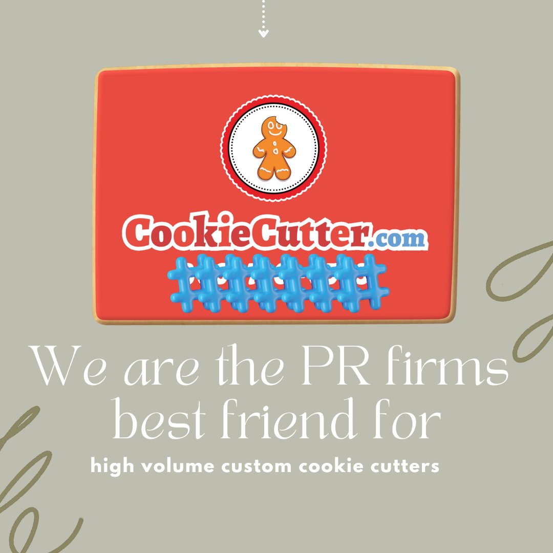 cookiecuttercom's tweet photo. Attention PR firms and Advertising Agencies....
Cookie cutters are our specialty!
Check out our website for more information or shoot us an email.
https://t.co/jBCZ1GGdeM

#prlife #marketing #communications #advertising #pragencysourcing #madeinmissouri https://t.co/KZfv4LtVNo