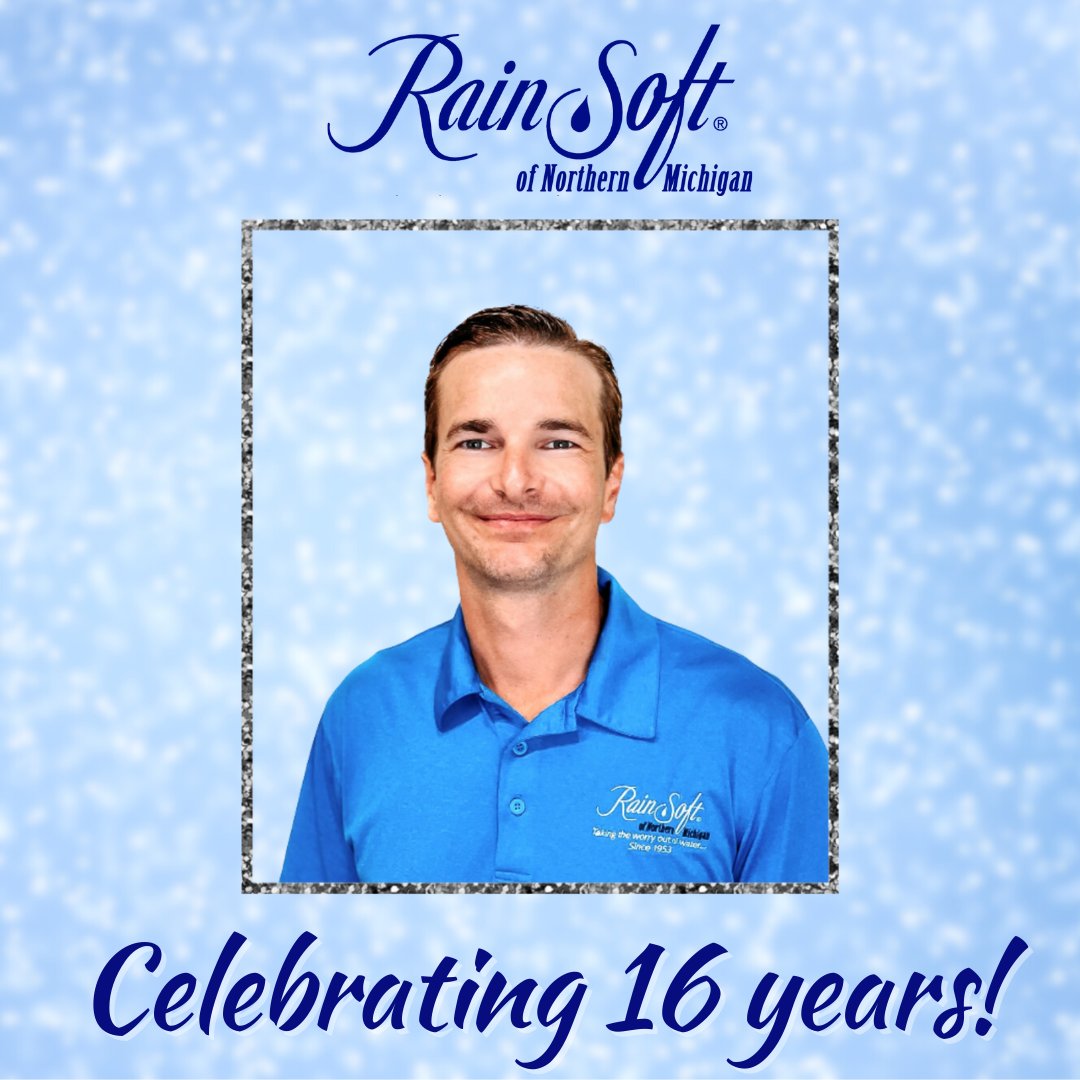 Happy 16th #work #anniversary to our favorite boss, Dan! #Thanks for bringing us all together! #ThankYou for sixteen years of hard work &amp; dedication! We appreciate you &amp; all you do for our team!
💙
#RainSoftOfNorthernMichigan #RainSoft #Thankful #WorkAnniversary #HappyAnniversary