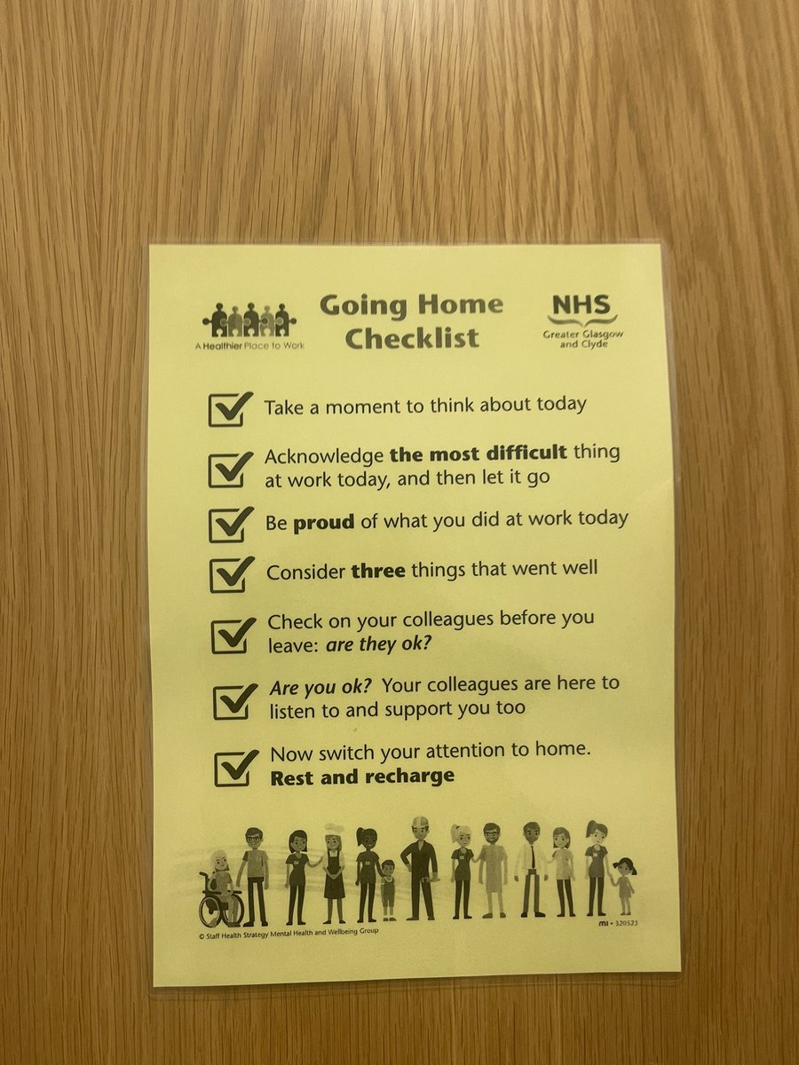 Fabulous charge nurse Maria from IAU looking after staff well-being with these brilliant checklists ♥️ love this idea.… 🤜🏼🤛🏼 .. wait until you see her quotes of the day 💭 @QEUHEDWellbeing @Linda33578169 #staffwellbeing