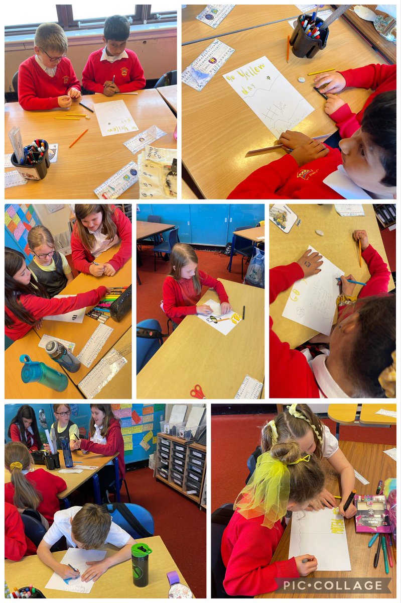 stfrancisp5's tweet photo. Great work this week learning all about Hospices. We created posters to promote Go Yellow Day and Strathcarron Hospiceπ #BeeYellow @strathcarron1 https://t.co/vYKhOA5shl