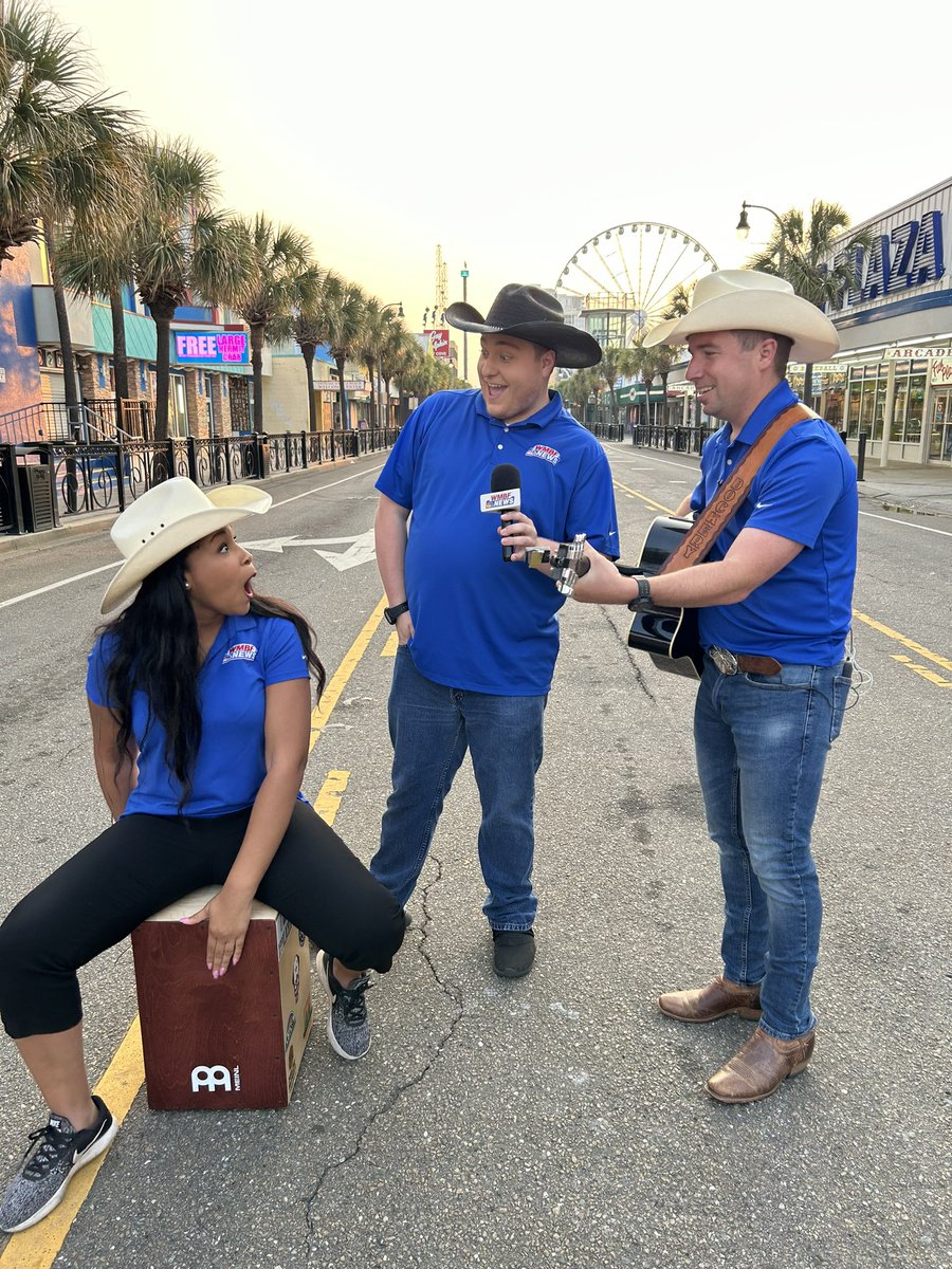 StevenSchlinkTV's tweet photo. I guess you could say we rocked it this morning๐ธ๐ฅ๐ค
What a way to wrap up weekday morning coverage of @CCMFLive! If you missed @MakaylaE_TV and @AndrewWMBF performance this morning, you really missed out!
@wmbfnews has you covered for all things #CCMF throughout the weekend! https://t.co/moi1xKJUIJ