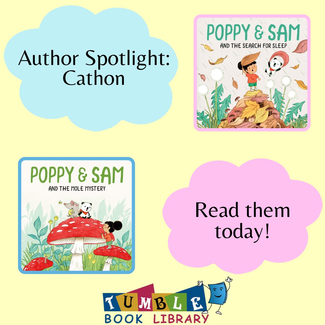 Our TumbleBookLibrary collection features some incredible authors and illustrators. We wanted to take a moment to shine a little light on them.

This month's author spotlight is on Cathon! Check them out on TumbleBookLibrary.🍄

#AuthorSpotlight #TumbleBookLibrary #ebooks