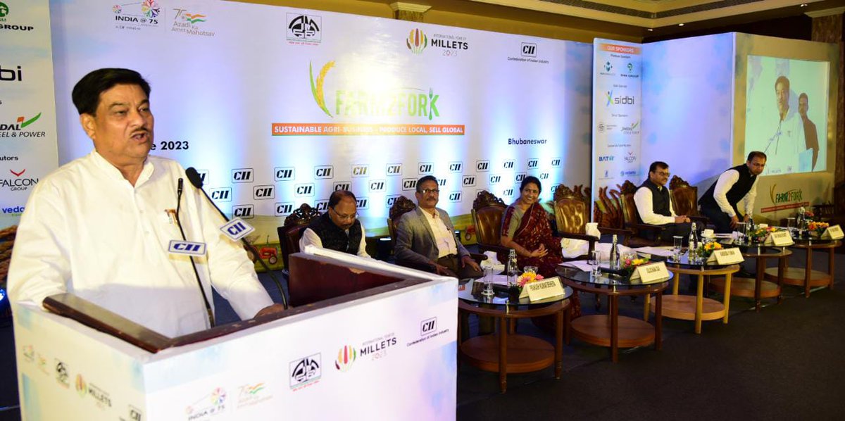 The CII Odisha State Council organizes the 9th edition of Farm2Fork in Bhubaneswar, where Agriculture Minister Shri Ranendra Pratap Swain called upon industrial houses in Odisha to extend their support and guidance to the farmers of the State.
#Farm2Fork